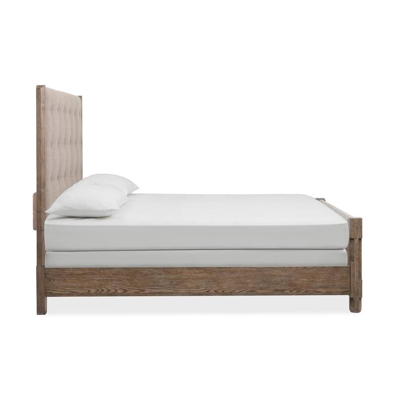 Magnussen Home Claremont Smokey Taupe Upholstered Panel Bed