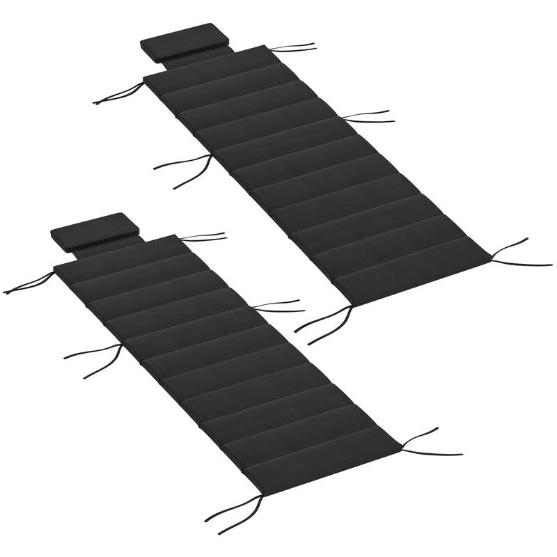 80" x 26" Foldable Lounge Chair Cushions Set of 2, Outdoor UPF50