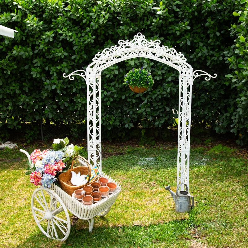 18-in UV Resistant Artificial Lavender Hanging Basket (Indoor/Outdoor) - Green