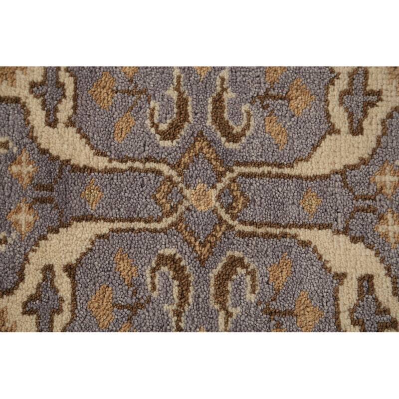 All-Over Oushak Indian Runner Rug Hand-Knotted Wool Carpet - 2'8"x 8'0"