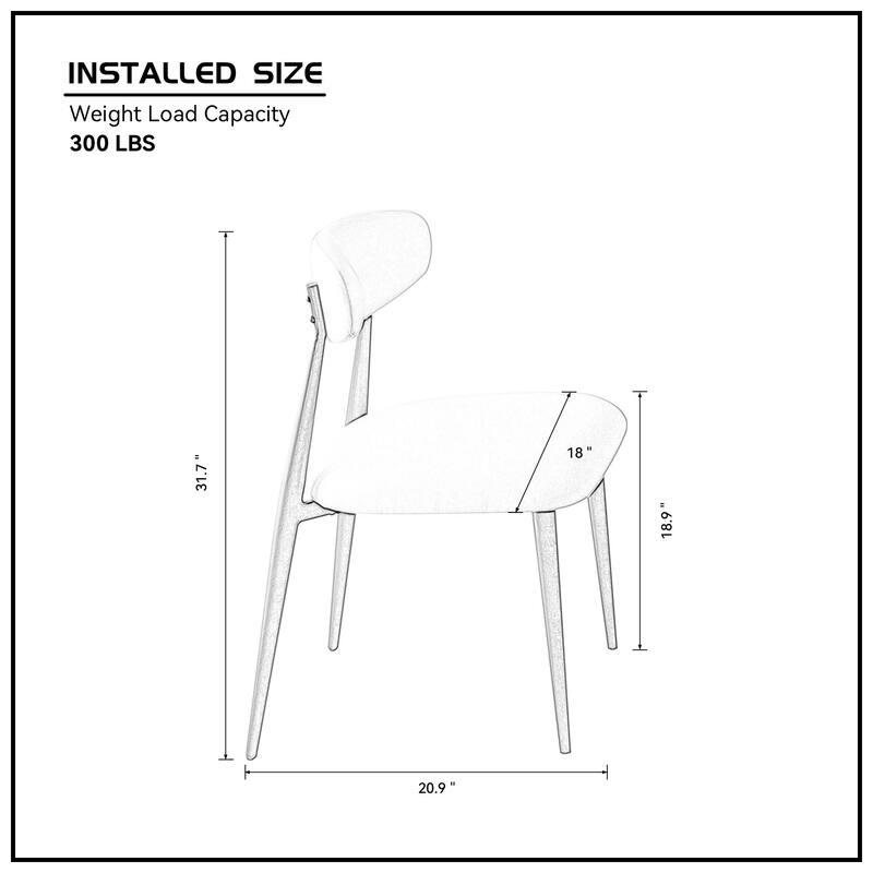 Modern Upholstered Dining Chairs Set of 2