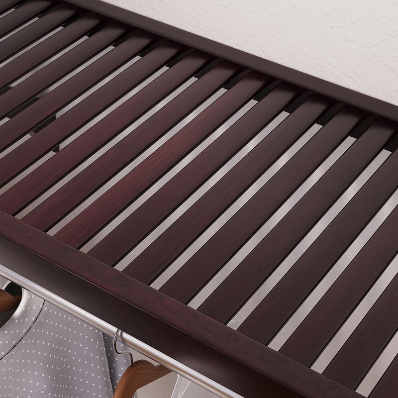 John Louis Home Solid Wood Reach-In Closet System with 6-Drawers Espresso