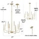 preview thumbnail 10 of 20, Modern Glam Gold 8-Light Mid-Century Metal Chandelier for Dining Room