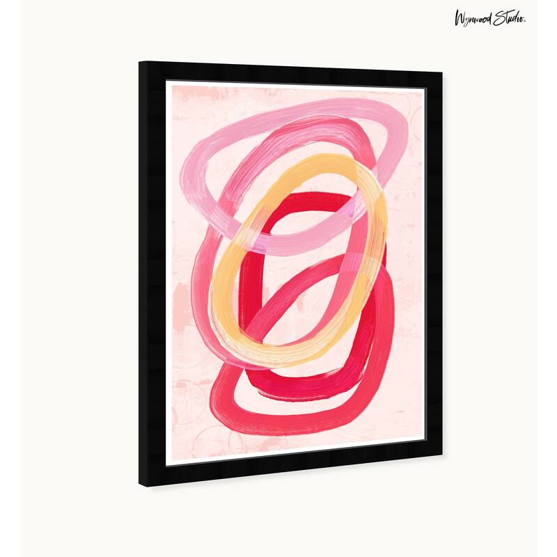 Wynwood Studio Abstract Form Ii Framed Retro Colorful Abstract Prints