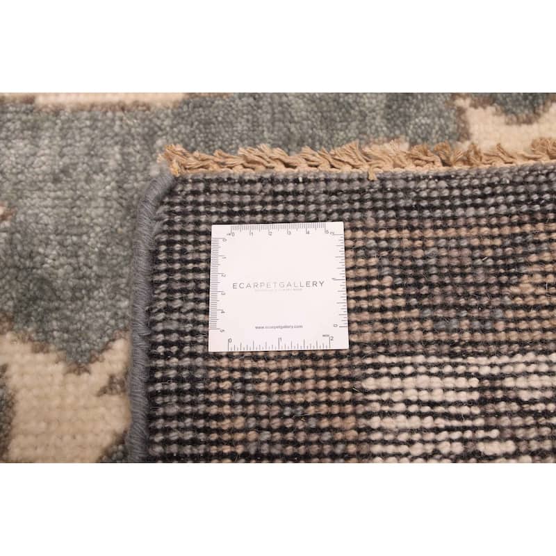 ECARPETGALLERY Hand-knotted Modern Oushak Dark Teal Wool Rug - 9'0 x 12'0