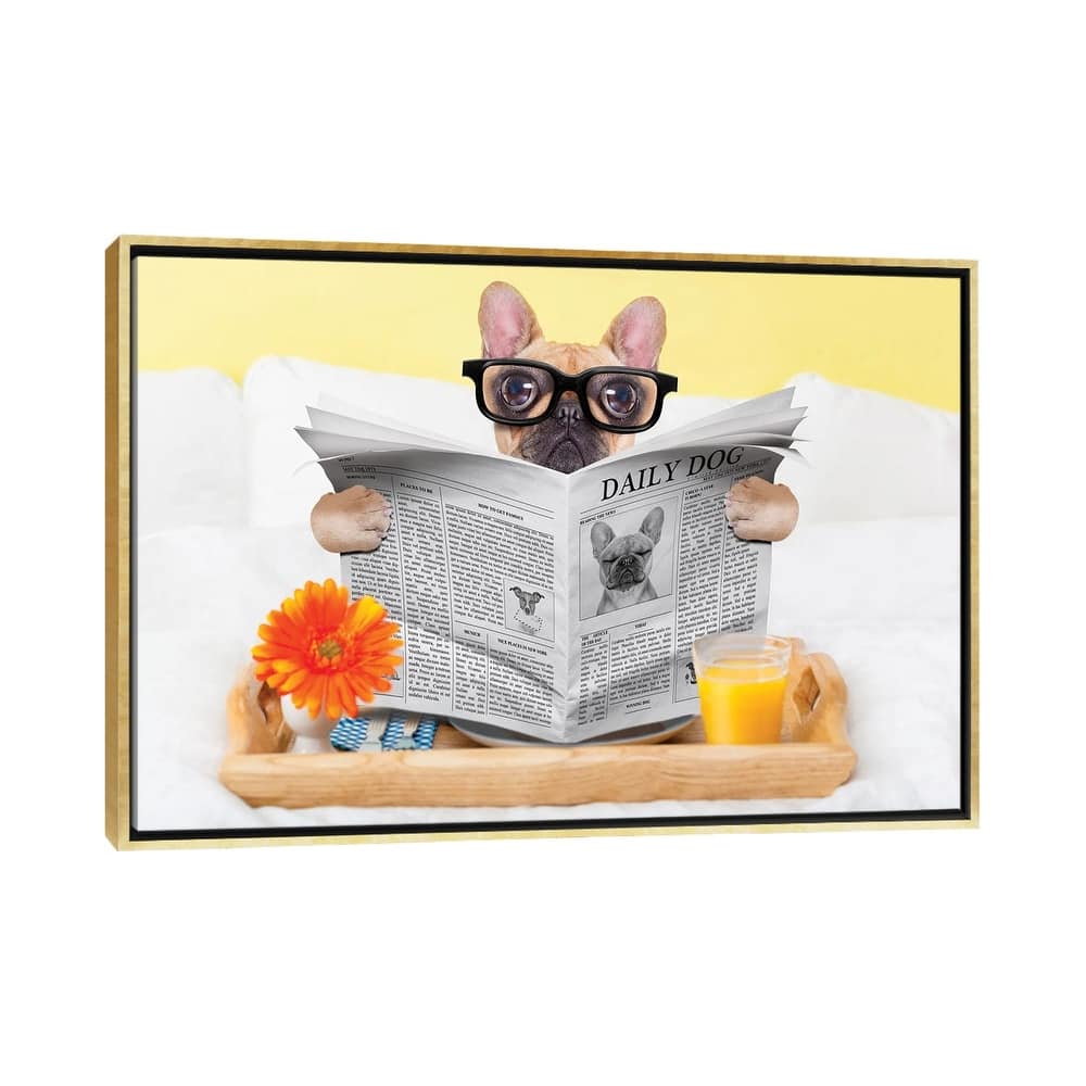 iCanvas "Breakfast In Bed" by damedeeso Framed Canvas Print