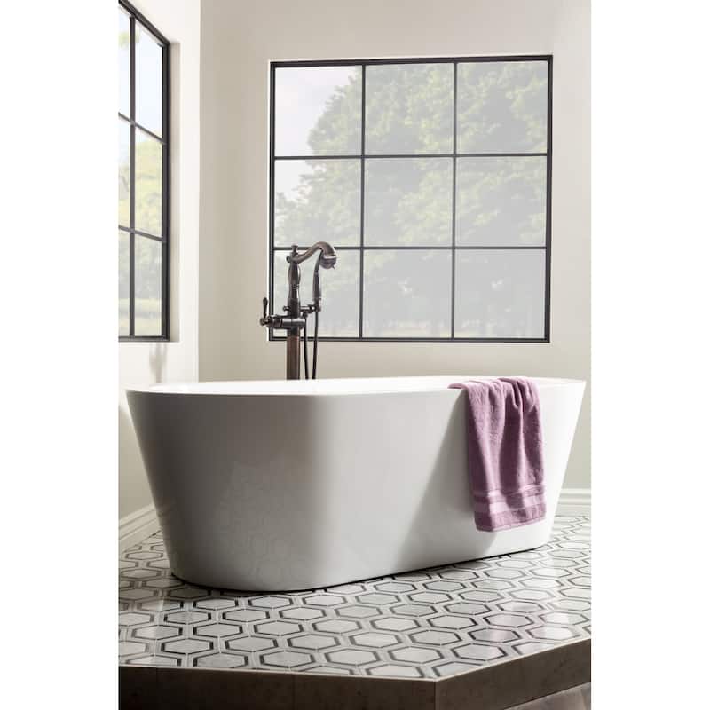 Delta Cassidy Floor Mounted Tub Filler with Personal Hand Shower Less