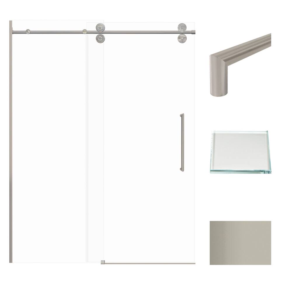 Transolid TBD608010L-T Teegan 80" High x 59" Wide Bypass Frameless