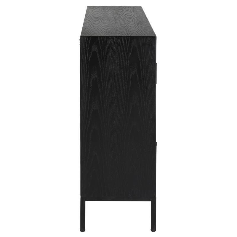 Fixed Shelf 2-Door Cabinet - 40" - Black