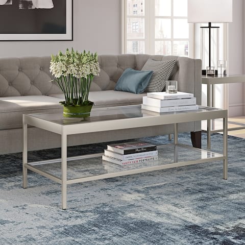 Alexis Metal and Glass Coffee Table