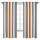 preview thumbnail 1 of 3, Sweet Jojo Designs Stripe Collection Gray and Orange Window Curtain Panels