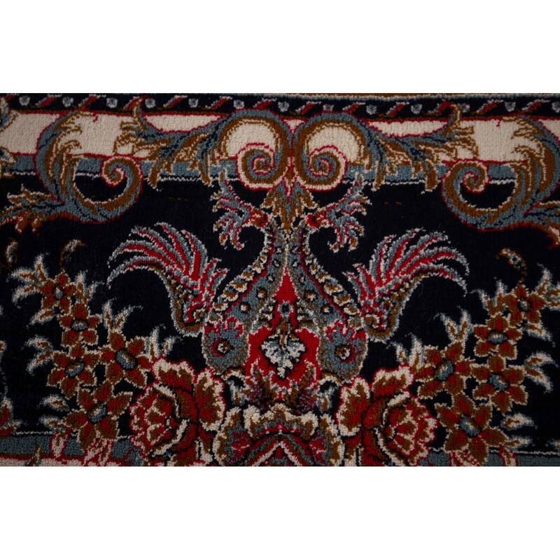 Victorian Style Red Kashan Turkish Area Rug Red Machine Made Carpet - 9'8" x 12'8"