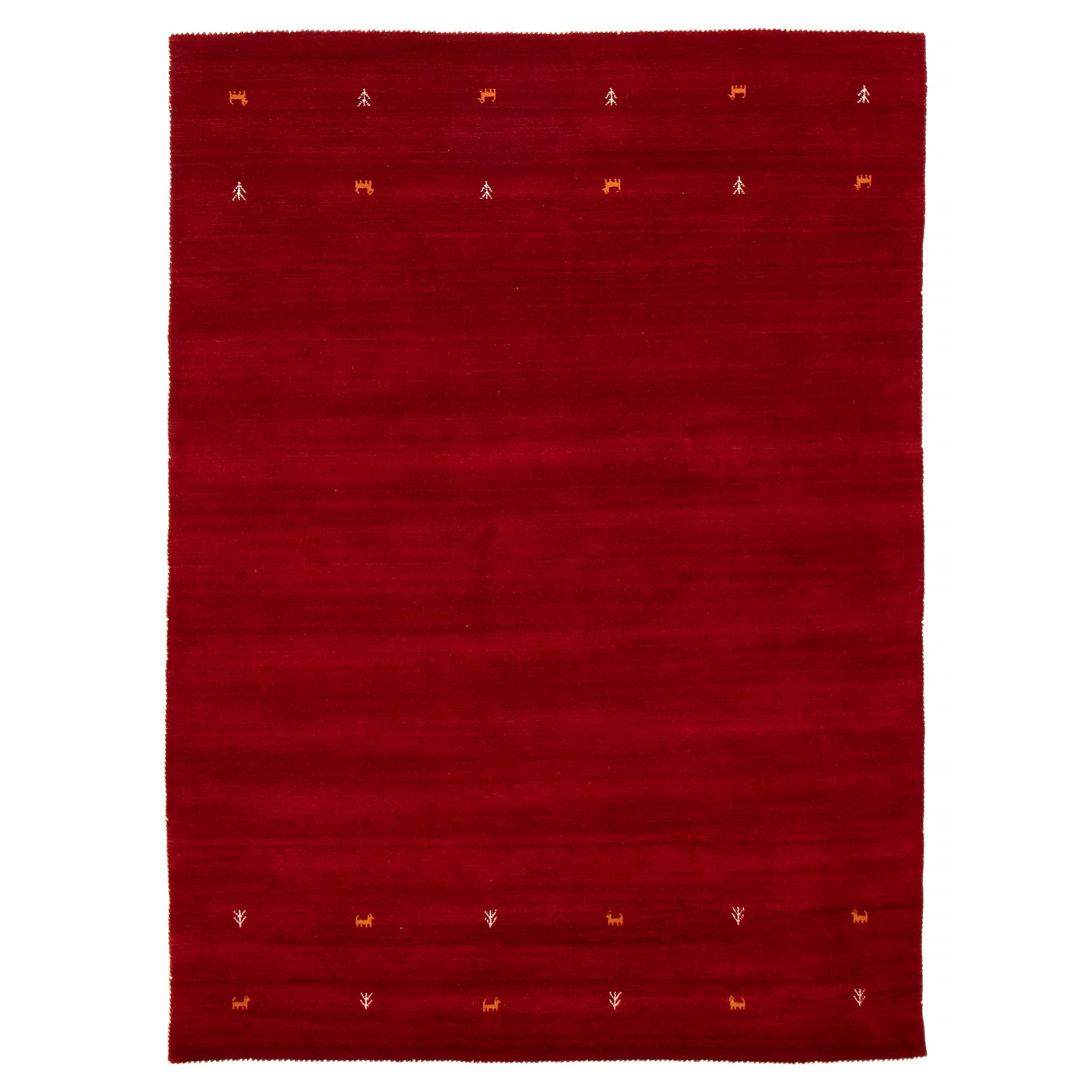 Kashkuli Gabbeh Red Rug 6'7" x 9'4" - 6'7 x 9'4