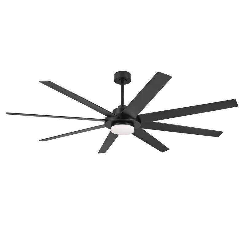 60 in. Indoor 8 Wood Blades Ceiling Fan with LED light and remote