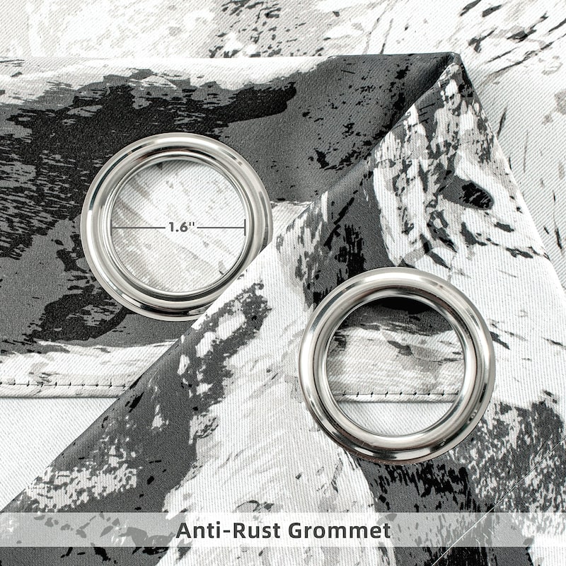 DriftAway Carrara Abstract Marble Ripple Texture Blackout Curtains - 52" Width X 84" Length - 52" Width X 84" Length