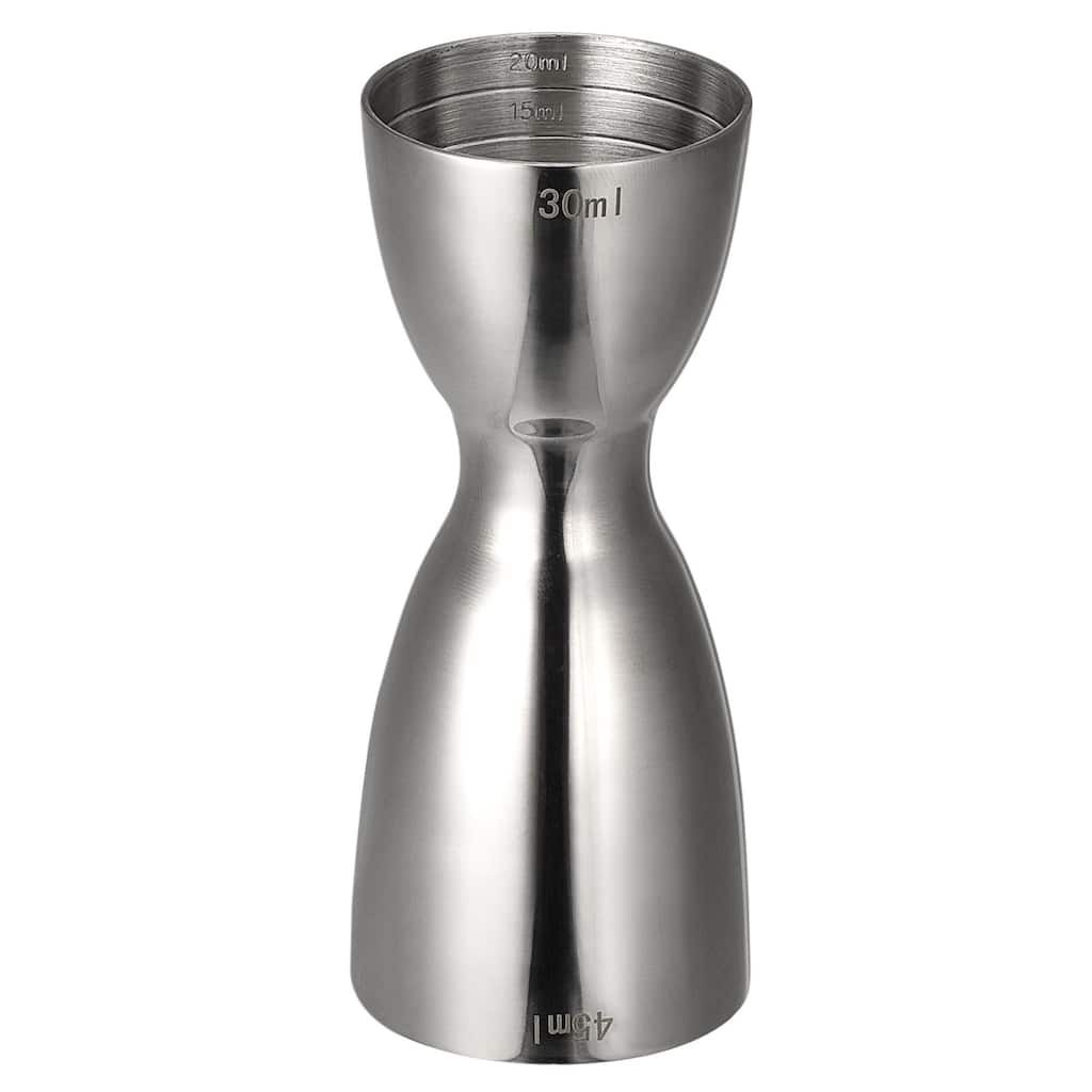 1oz/1.5oz Cocktail Jigger, Stainless Steel Rim Bell Jigger Cup - 92mm