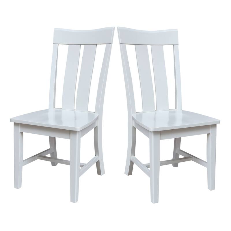 Ava Solid Wood Dining Chair - Set of Two - White
