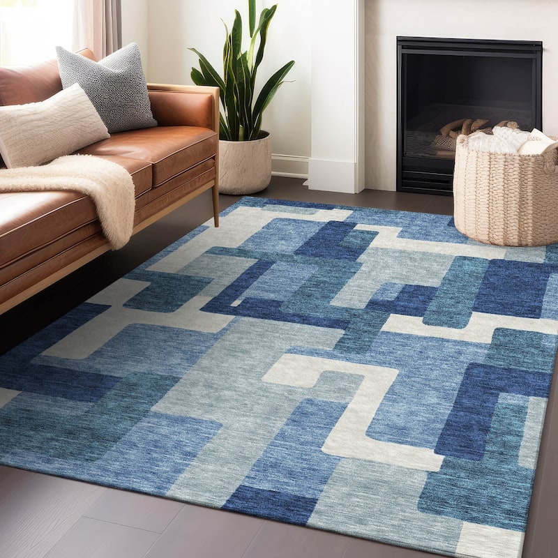 Premium Washable Super Soft Modern Geo Mayfield Rug