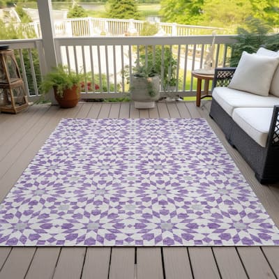 Machine Washable Indoor/ Outdoor Chantille Morrocan Boho Rug