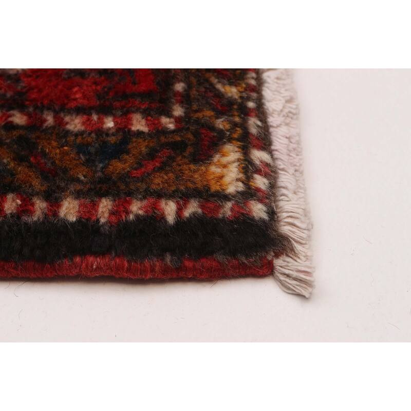 ECARPETGALLERY Hand-knotted Sarabi Red Wool Rug - 3'7 x 11'0