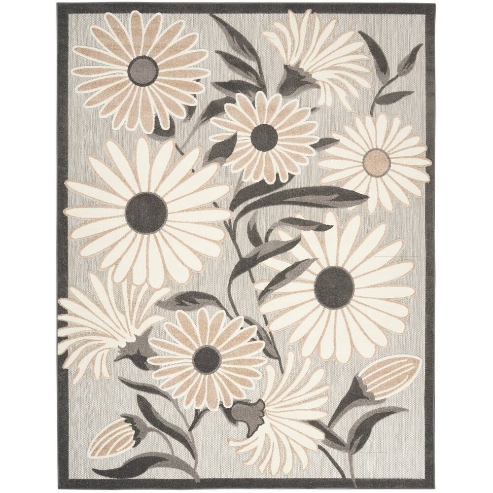 Nourison Alice Indoor/Outdoor Floral Area Rug.