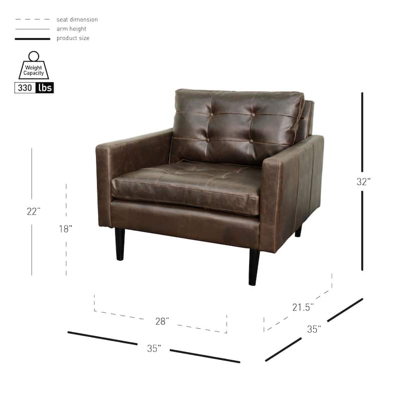 NPD Furniture Ritchie Bonded Leather Arm Chair