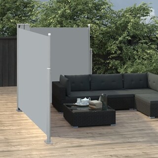 Shop Vidaxl Patio Retractable Double Side Awning 66 9 X236 2 Anthracite Overstock 31100694