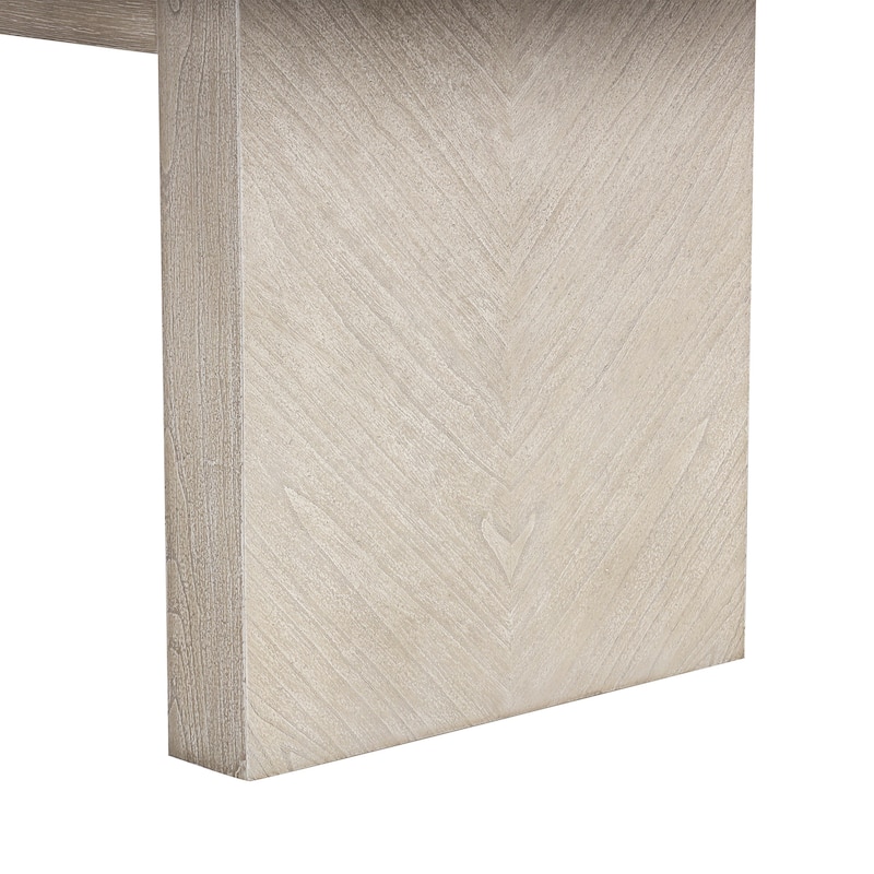Furniture of America Yetaria Modern Farmhouse Natural 94-inch Solid Wood Extendable Dining Table