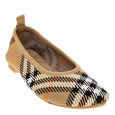 Burberry Check Knit Baby Ballerina Flats