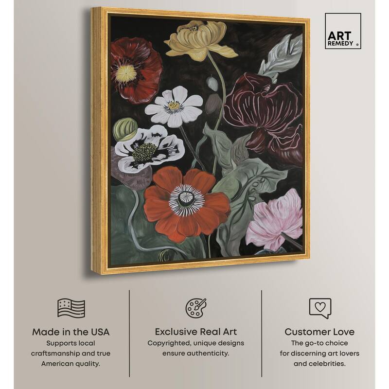 Ruby Revelry Canvas by Art Remedy