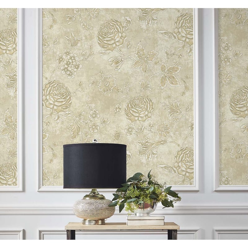 Seabrook Designs Isbell Floral Branch Unpasted Wallpaper