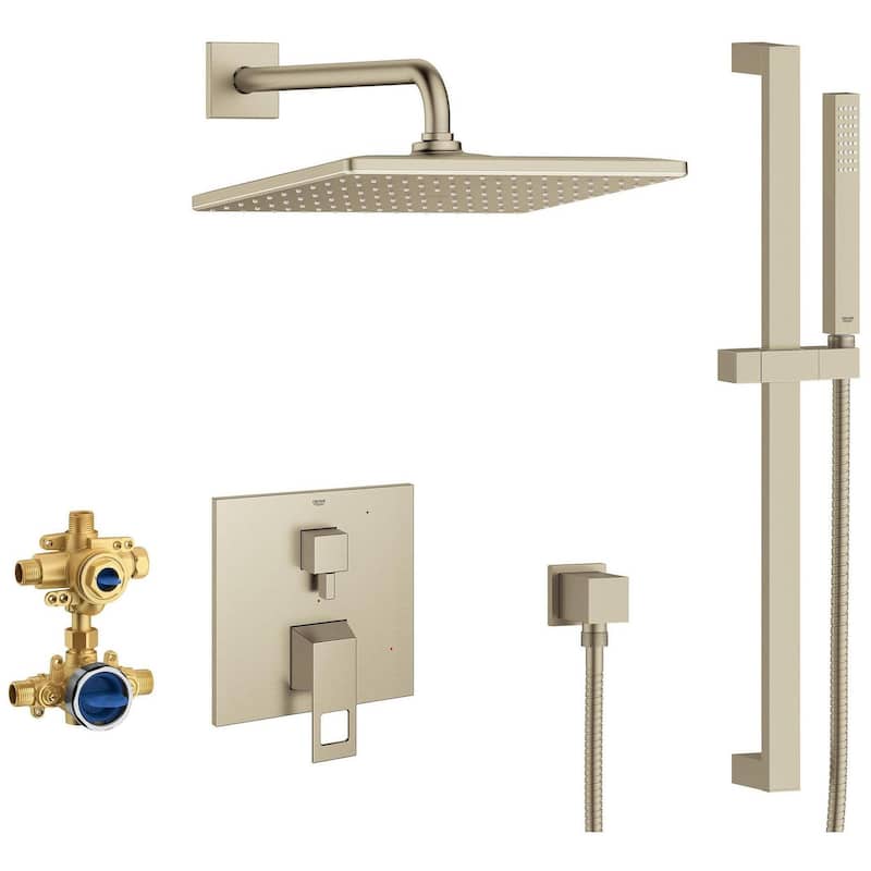 Grohe 29 432 Eurocube Pressure Balanced Shower System with Shower - Brushed Nickel