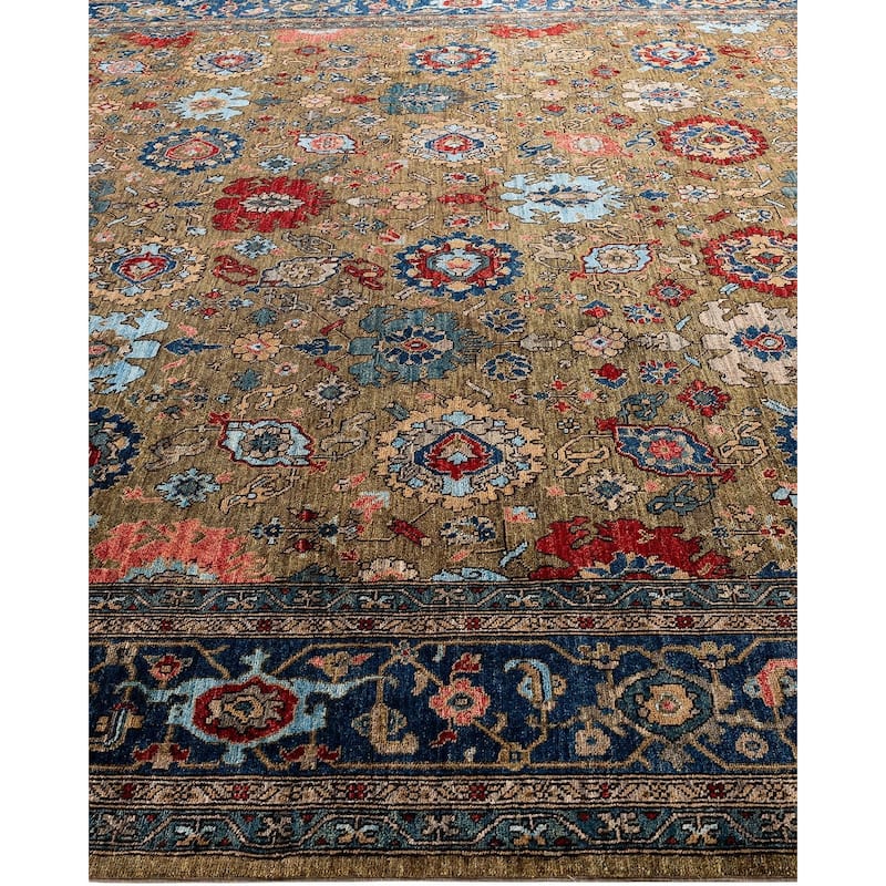 Serapi One-of-a-Kind Hand-Knotted Area Rug - Brown, 9' 2" x 11' 6" - 9' 2" x 11' 6"