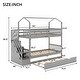 preview thumbnail 5 of 16, Staircase Storage Multifunctional Twin over Twin House Bunk Bed with Staircase and Storage