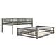 preview thumbnail 14 of 12, Full XL over Queen Bunk Bed with Ladder and Guardrails & Safety Guardrails, Detachable Design