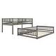 preview thumbnail 7 of 24, Full XL over Queen Size Bunk Bed with Ladder & Guardrails