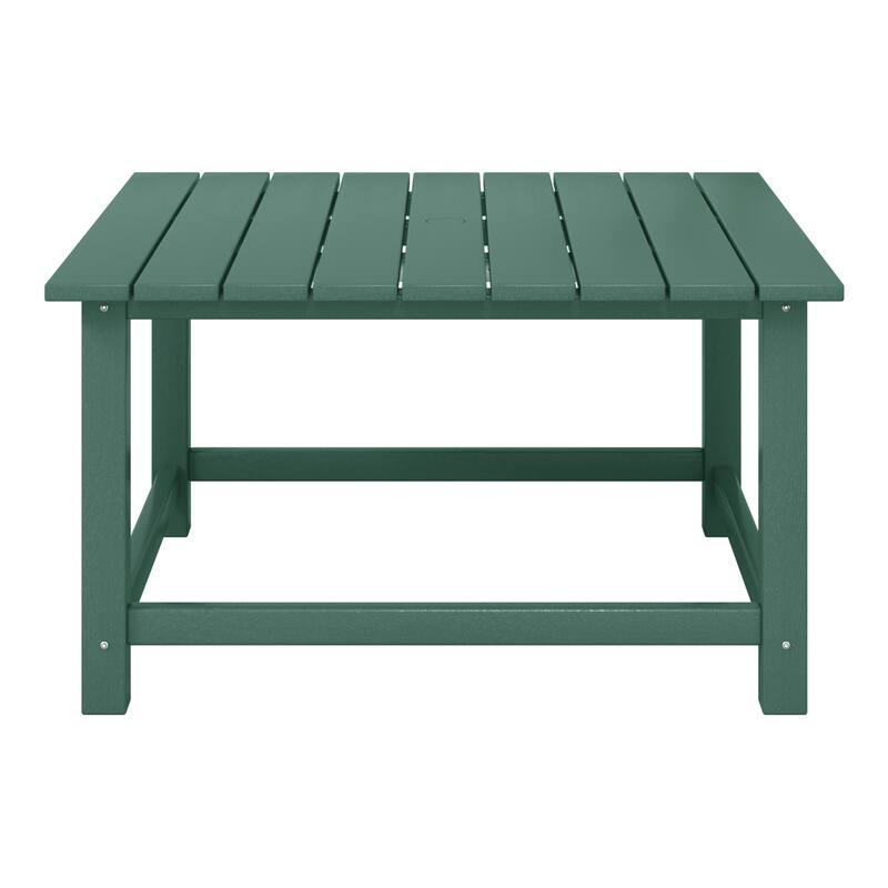 Altura Outdoor 5-Piece Adirondack Chair With Square Coffee Table Conversation Set