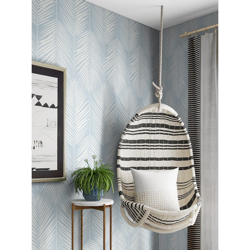 NextWall Palm Silhouette Peel and Stick Wallpaper