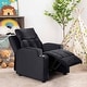 preview thumbnail 4 of 17, Sally Deluxe Kids Recliner Chair with Footrest & 2 Cup Holders Black