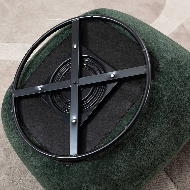 Ice Flower Velvet Swivel Accent Chair with Solid Wood Frame, High-Density Foam Cushion, and Minimalist Design
