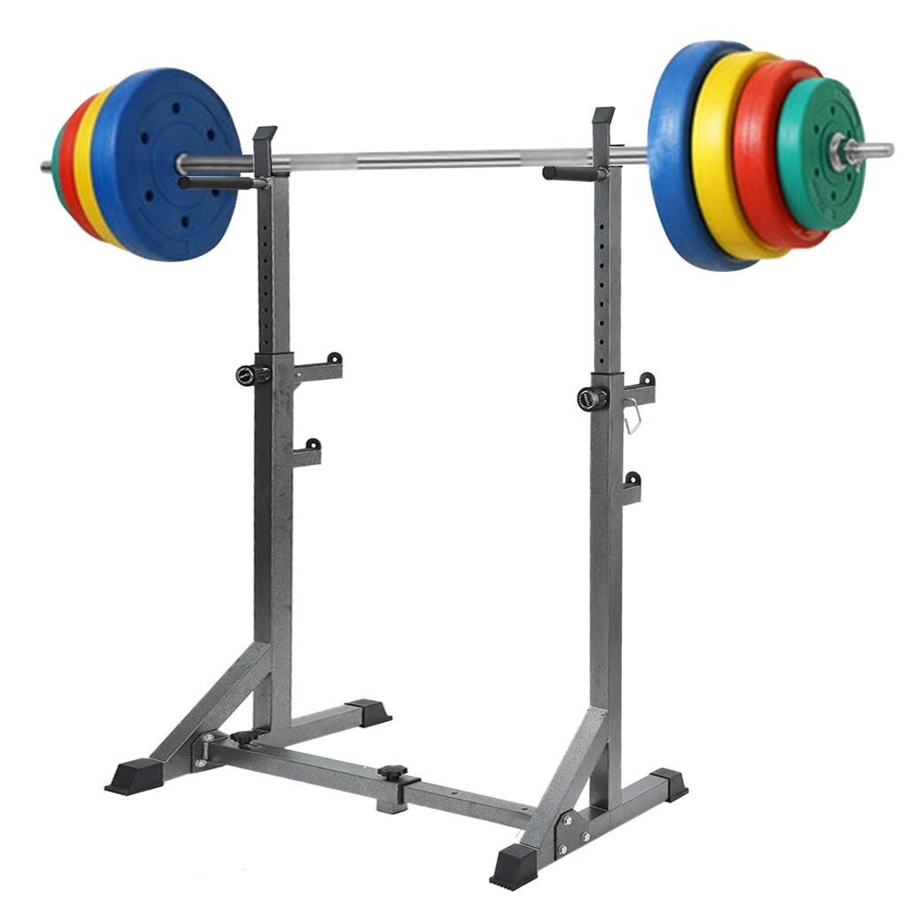 Adjustable Barbell Rack Weight Lifting Bench Press Squat Rack Pull
