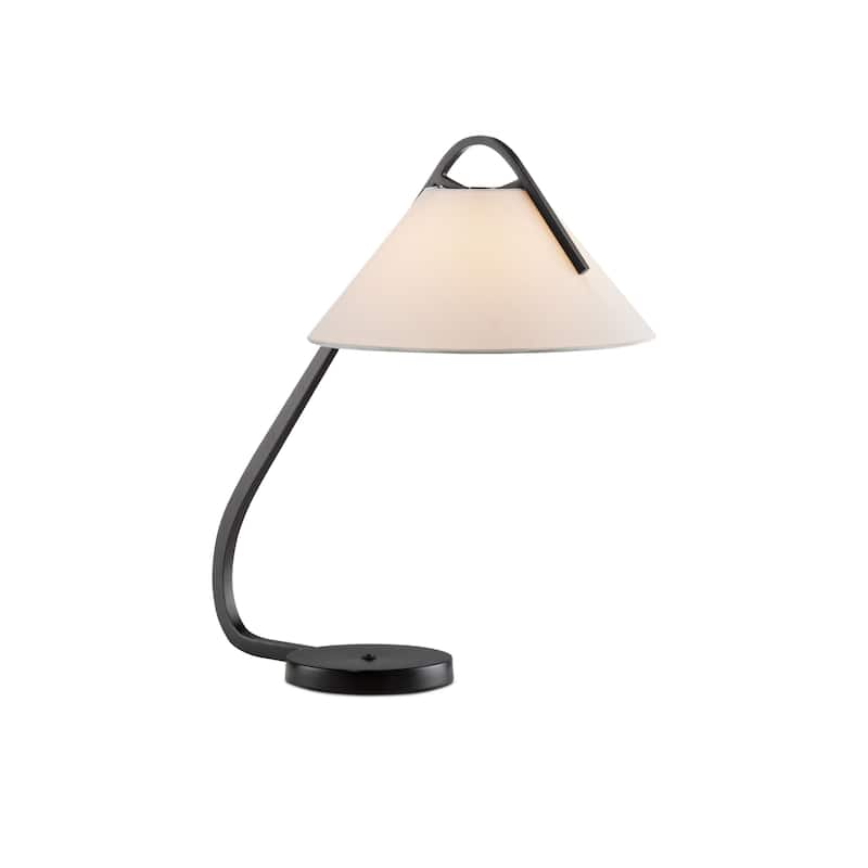 Currey & Company Frey Black Desk Lamp - 22.75"h x 14"w x 22.5"d