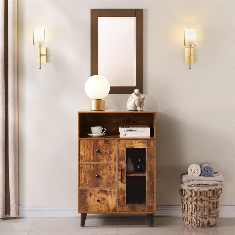 Sideboard Functional Kitchen Cabinet - 13.38"D x 23.6"W x 36.2"H