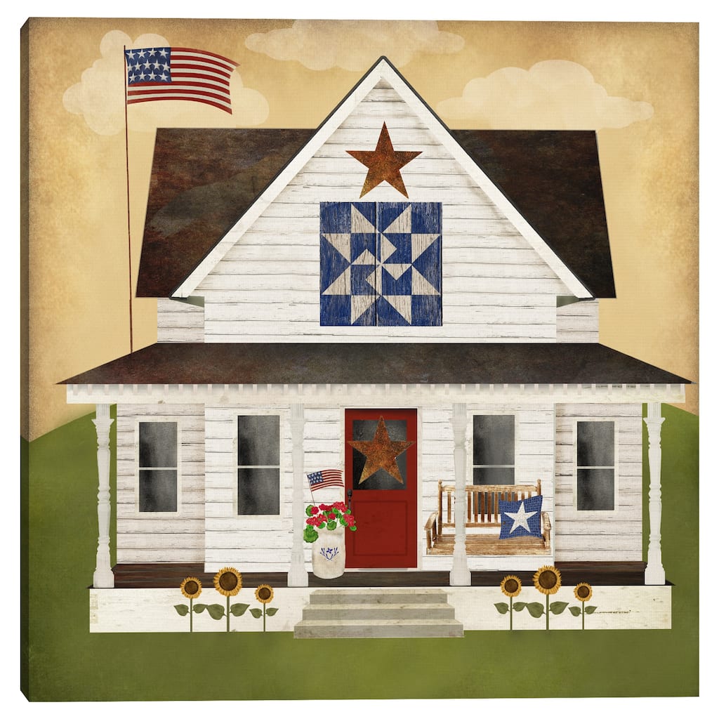 Americana House 1 by Beth Albert Canvas Art Print