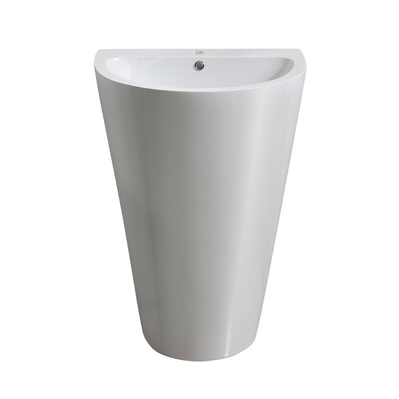 Fresca Parma 24" Pedestal Bathroom Sink with Single Faucet Hole and