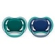 preview thumbnail 2 of 1, Philips Avent Ultra Air Pacifier 6 to 18M in Deep Opal and Steel Blue 2 Pack