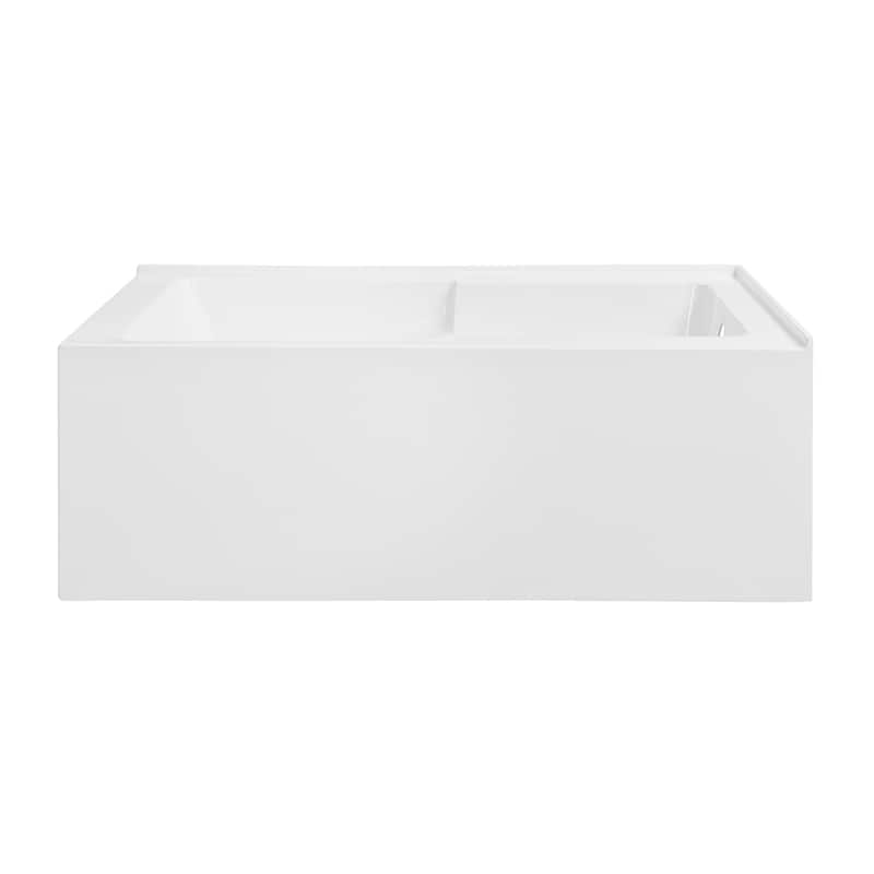 Claire 60" x 32" Left-Hand Drain Drain Alcove Tub with Corner Apron