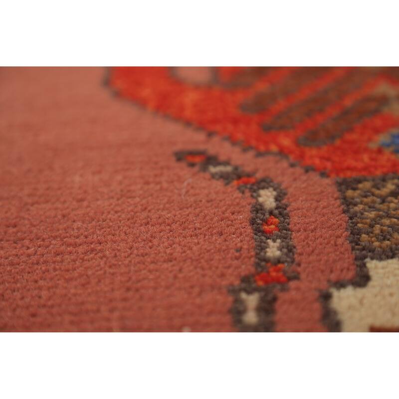 Tribal Kazak Indian Runner Rug Hand-Knotted Wool Carpet - 3'11"x 9'10"