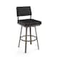 Option Charcoal Black Faux Leather / Grey Metal