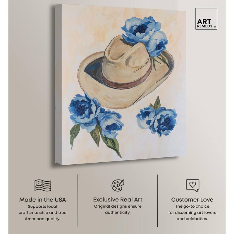 Brimming Blues I Canvas by Art Remedy, Gallery Wrapped